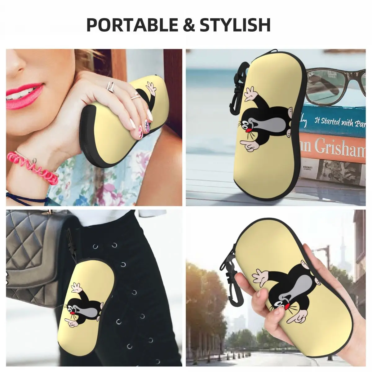 Custom Little Maulwurf Mole Pointing Shell Eyeglasses Case Women Men Cute Cartoon Anime Krtek Glasses Case Sunglasses Box Pouch