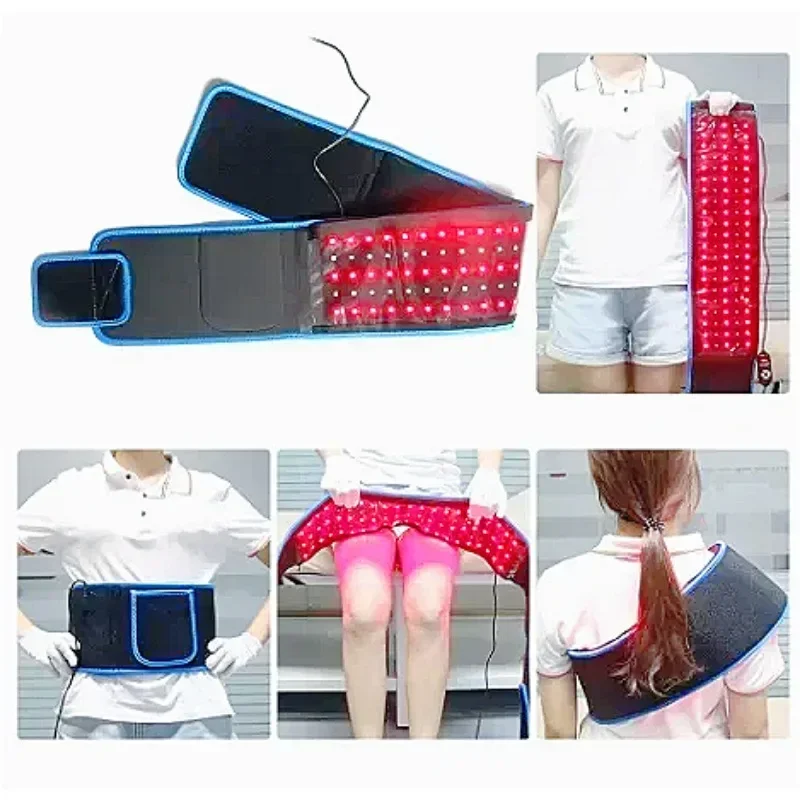 Red Infrared Light Therapy Belt Wrap,Heating Mat Red Light Therapy Device Pad for Body with Timer for Back Shoulder Waist Muscle