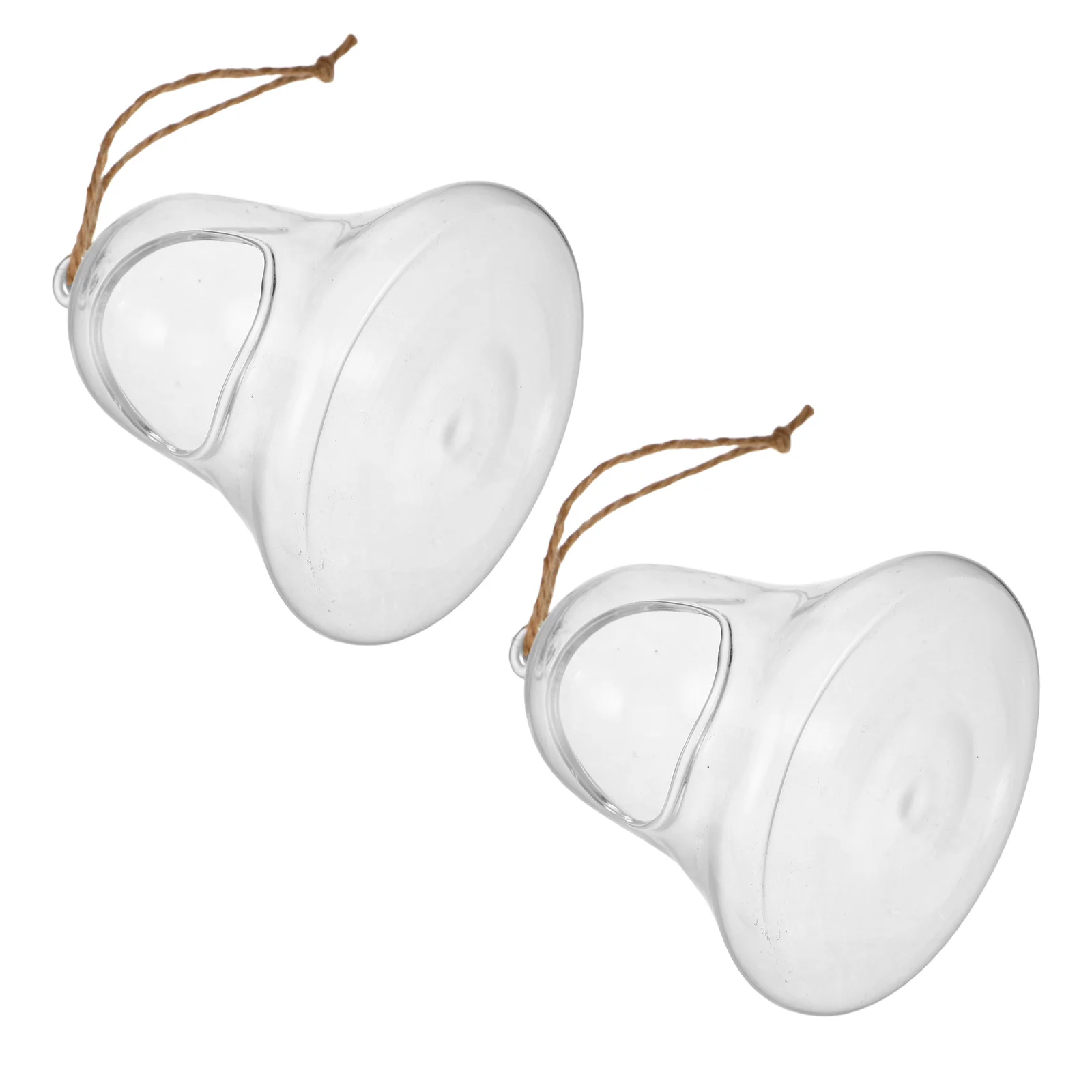 

Bell Ornaments Clear Glass Christmas for Crafts DIY Wedding Tree Decor Decorative Hanging