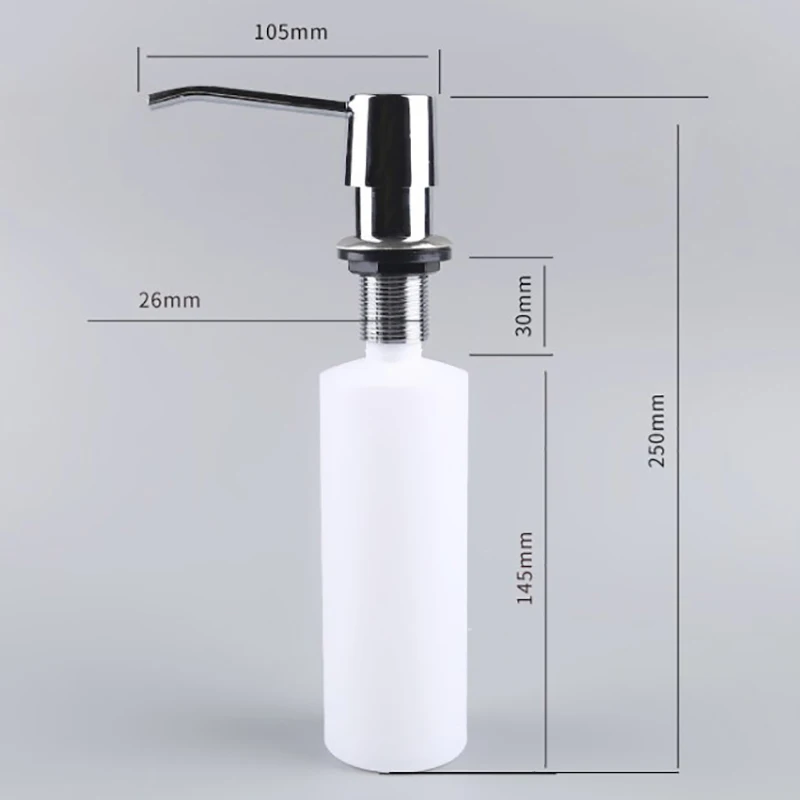 300ML Capacity Tube Pump Head Dropshipping Soap Dispenser Built In Kitchen Sink Soap Dispenser Counter Top Soap Dispensers