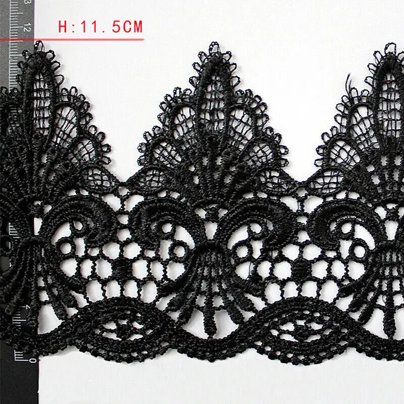 1 Yard Palace Flower Trim Embroidery 3D Lace Ribbon Edge Dress DIY Sewing Craft