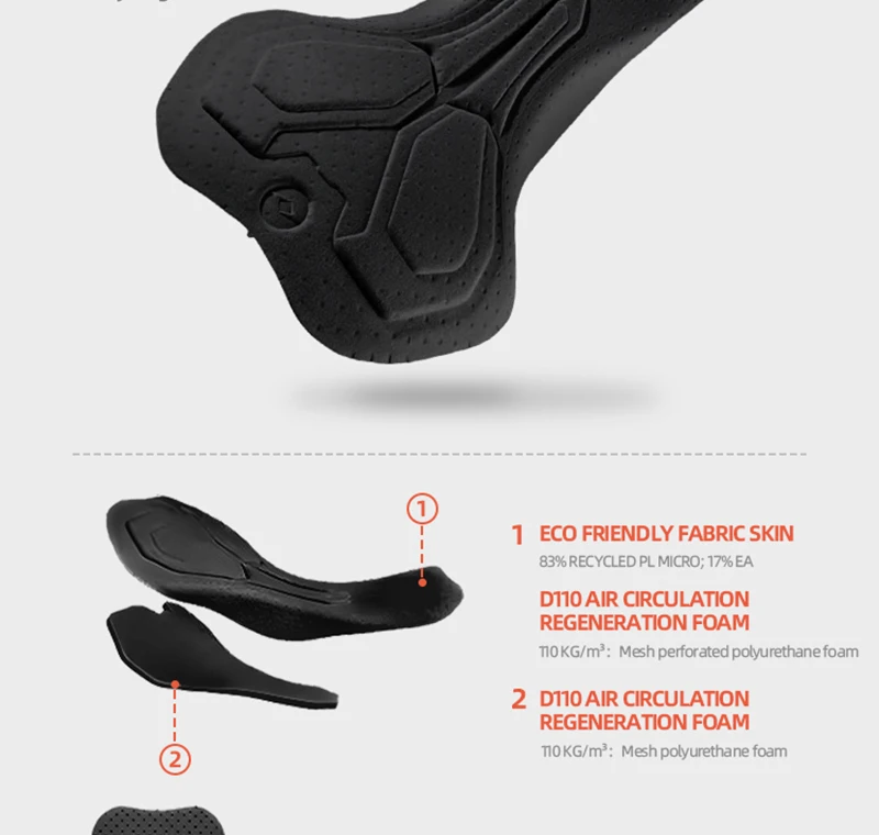 YKYWBIKE Herren-Radsport-Trägerhose, Italien-Schnittstellenpolsterung, 7-Stunden-Fahrrad-Trägerhose, Pro-Sommer-Rennrad-Trägerhose – Detail 6