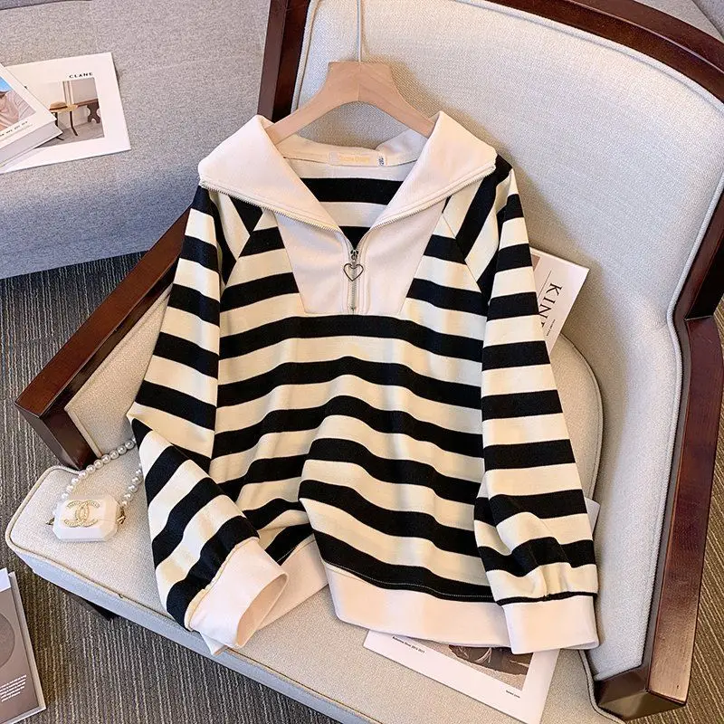 بلوزات نسائية مقصوصة تصميم الملابس النسائية نمط الربيع فضفاض صالح عصري مريح الشتاء سستة الاتجاه ملابس بسيطة #5