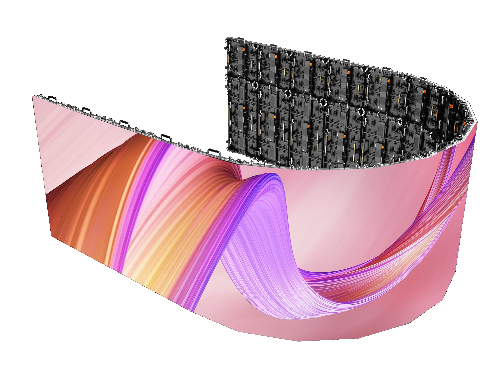 LED عرض Vcore 500x500 مللي متر داخلي في الهواء الطلق المرحلة خلفية جدار الفيديو P2.6 P2.9 P3.91 P4.81 شاشة تأجير الربط سلس