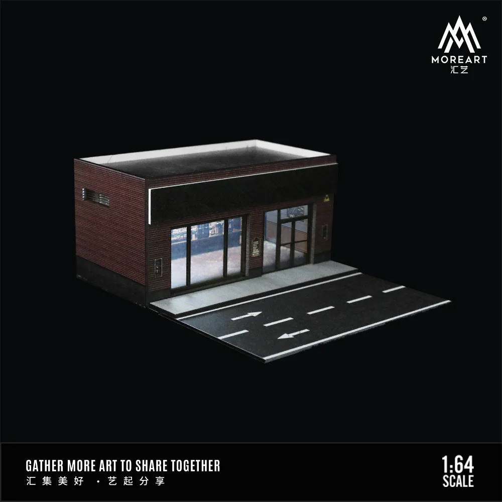 TimeMicro & MoreArt 1/64 CATERING STORES LED 조명, 디오라마 테마 자동차 쇼룸 조명 버전, 조립 보관 디스플레이, 쇼룸