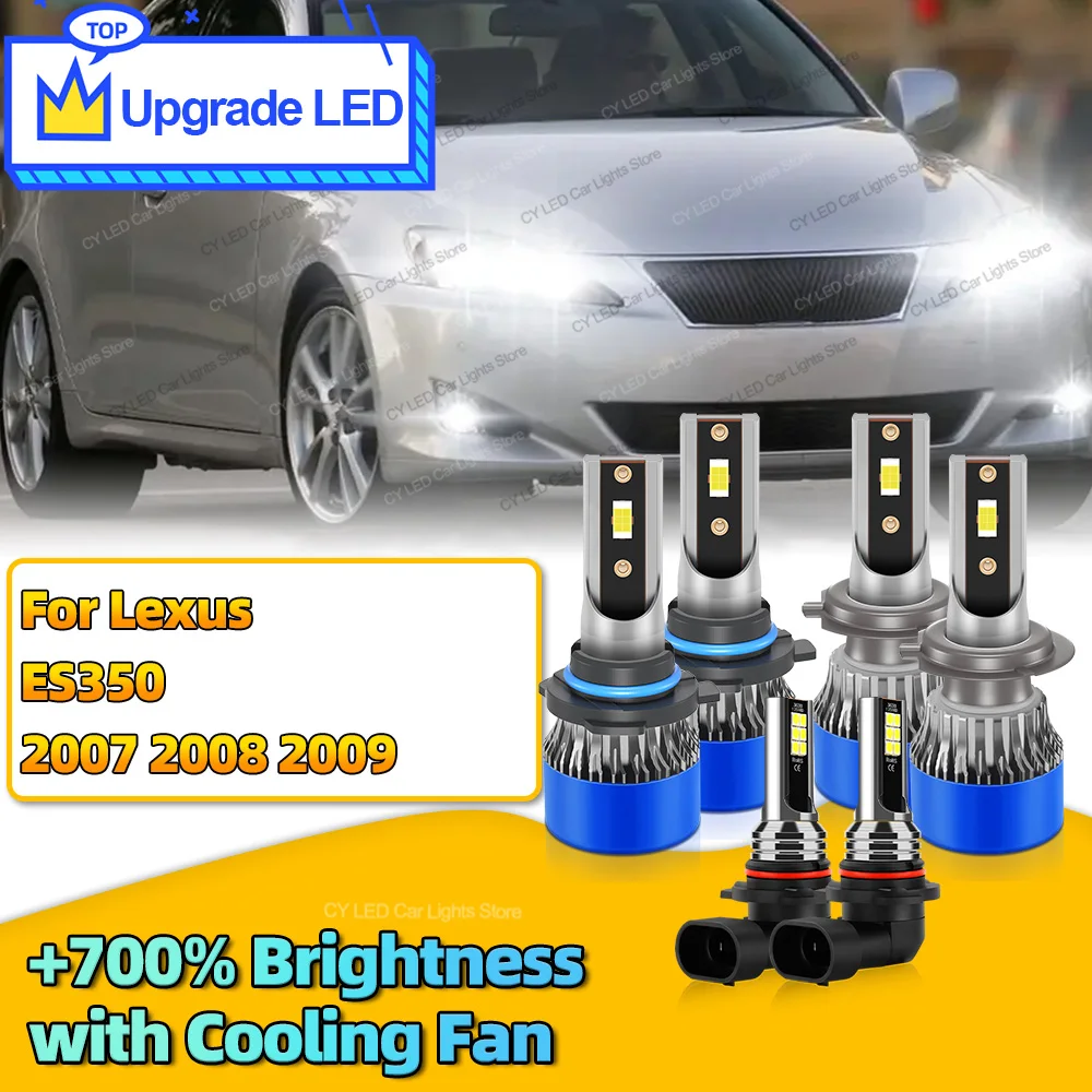 

6Pcs 30000LM LED Headlights Canbus Car Lamp HB3 H7 9145 Auto Fog Light Bulb For Lexus ES350 2007 2008 2009 6000K