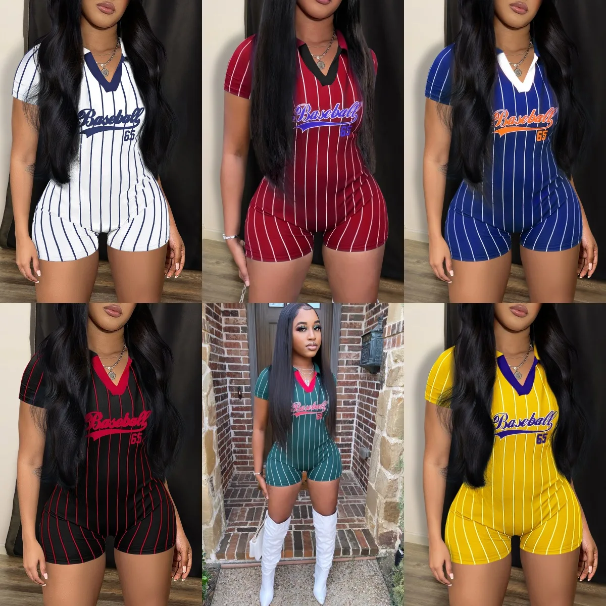 

Sexy Striped Jumpsuits Y2K Clothes Streetwear 2023 Night Out Outfits Women Fashion Rompers Bodycon Jumpsuit Bodysuit Playsuit