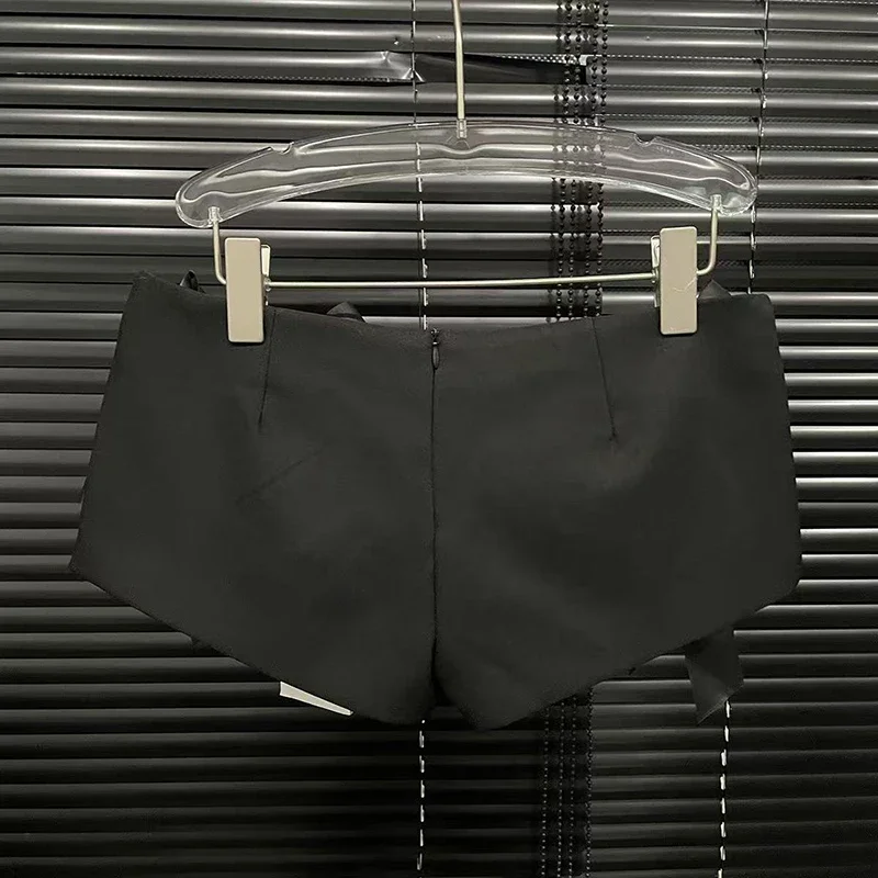 Women's Fashion Solid Color 3D Bow Shorts Trendy Casual A-line Short Pants Female Spring New Arrival