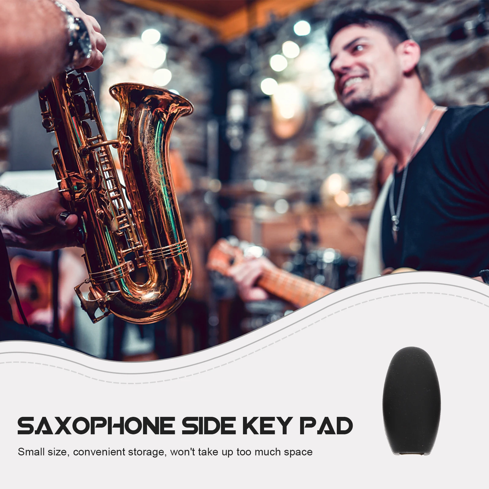 

3 Pcs Sax Side Key Pad Rubber Protective Cover for Saxophone Music Instrument Accessory Palm Button Tool Small Size Easy Clean