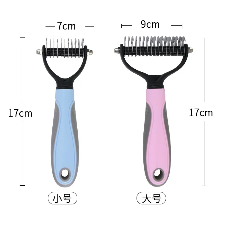 New Hair Removal Comb for Dogs Cat Detangler Fur Trimming Dematting Brush Grooming Tool For matted Long Hair Curly Pet