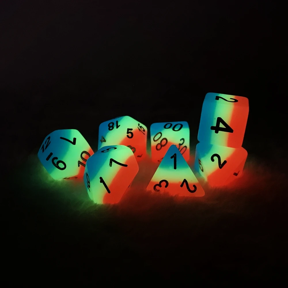 

Rainbow resin dice dados juegos de for rpg luminous dice for dnd Dice juegos de mesa Factory Custom for dungeons and dragons