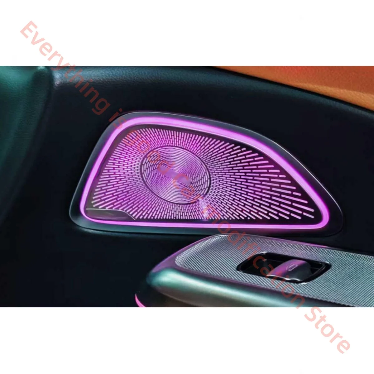 الضوء المحيط لمرسيدس بنز الفئة E W214 ترقية الإضاءة الداخلية للسيارة قطع غيار السيارات لوحة غطاء مضيئة 4D مكبر الصوت الدوار