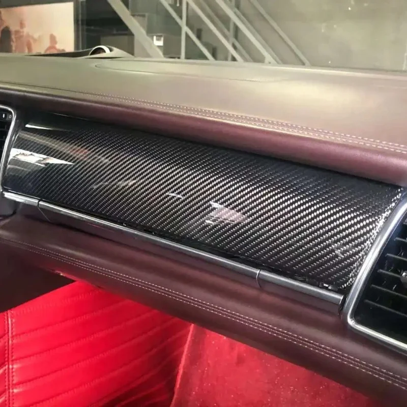 

For Porsche Panamera Dry Carbon Fiber 15-17 Interior Center Control Panel Instrument Bar Door Rear Seat Armrest Modification