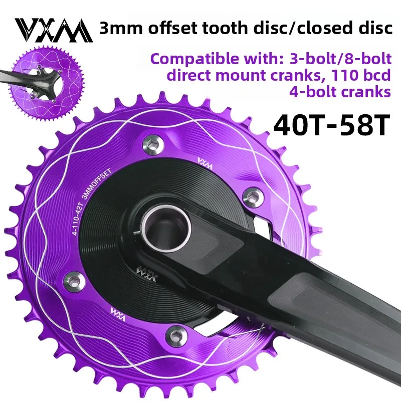 Road bike 4-prong 110BCD positive and negative gear chainwheel GXP3 spike 8-spiked pneumatic power meter gear teeth sealed ring