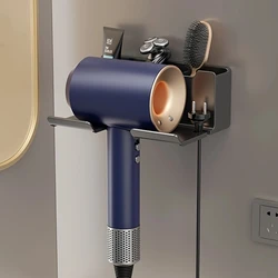 Hair Dryer Holder Wall Dryer Cradle Straightener Stand Hairdryer Organizer Box Toilet Blower Holder Shelf Bathroom Accessories