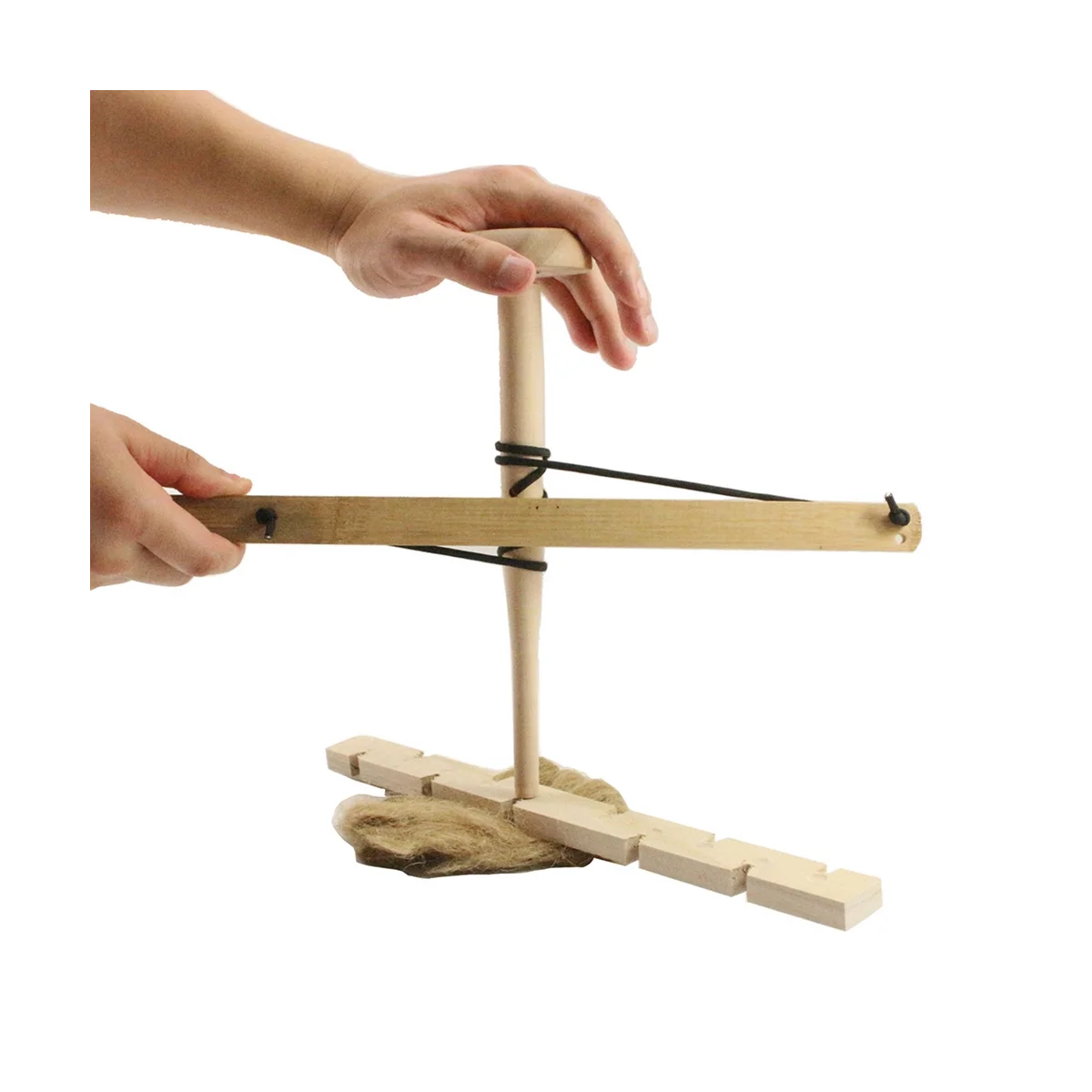 เจาะไม้เพื่อจุดไฟท่อเจาะคู่กลางแจ้งเครื่องมือดับเพลิงทำจากไม้เพื่อความอยู่รอด