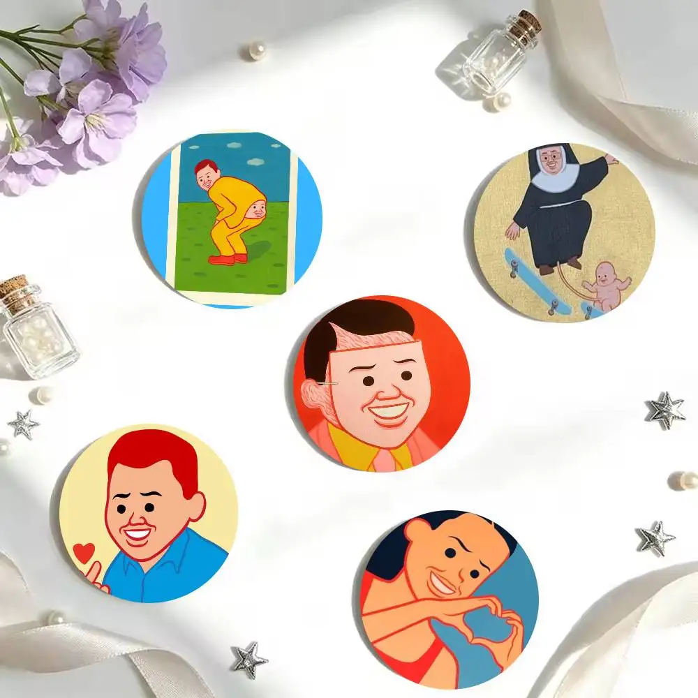 Joan C-Cornella Funny Anti Badges 25 32 44 58 75 mm Round Cosplay Pin Bag Decor Fans Collect Friends Gifts Brooch Souv