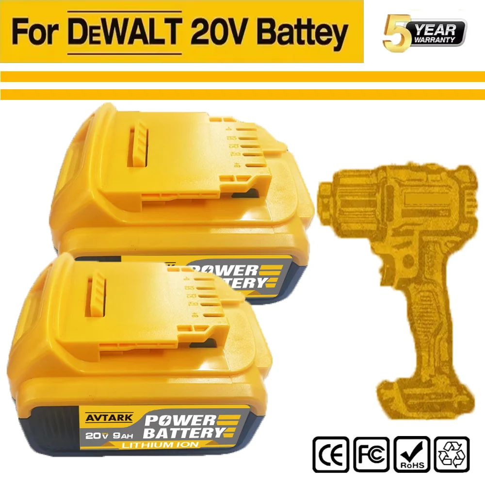 

New 100% Original 12000mAh 20V for Dewalt Power Tool Battery DCB206 20V 18.0Ah Battery DCB206 20V Battery DCB205 DCB200