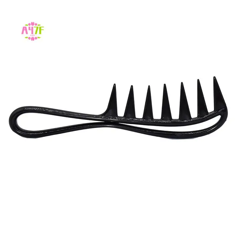 

A47F-Wide Tooth Shark Plastic Comb Detangler Curly Hair Salon Hairdressing Comb Massage For Hair Styling Tool For Curl Hair