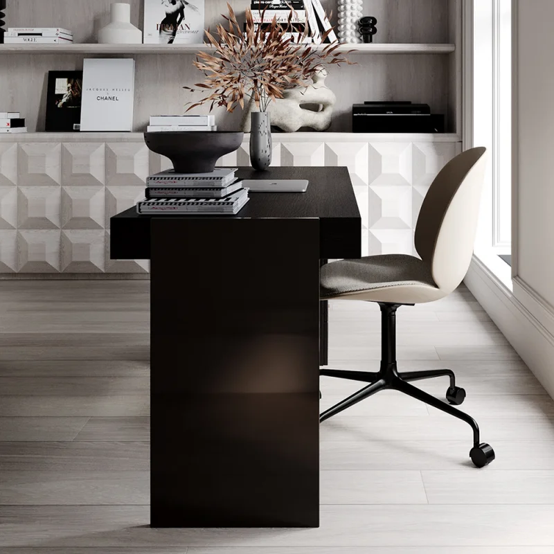 Italian Normcore Solid Wood Desk Simple Modern Study Room Accessible Luxury Computer Desk With Antique Design For Home Writing