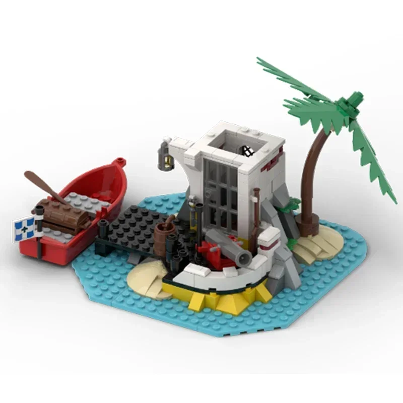 Technische Moc Bricks Castle Model Sabre Island Remake Modulaire bouwstenen Geschenken Speelgoed voor kinderen DIY Sets Assembleren