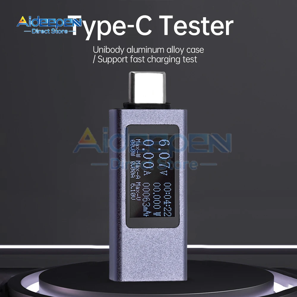 Type-C USB Tester DC Digital Voltmeter Amperimetro Current Voltage Meter Amp Volt Ammeter Detector Power Bank Charger Indicator