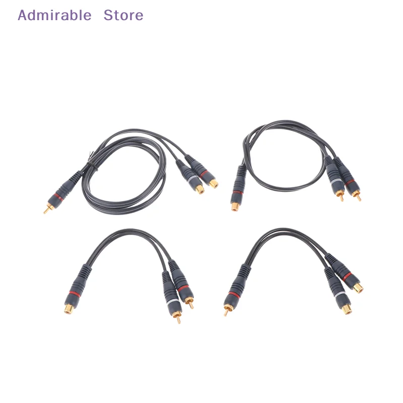 [W]Distributor Converter Speaker Gold Cable Cord Line Cooper Wire 2  Female To 1  Male Splitter Cable Audio Splitter