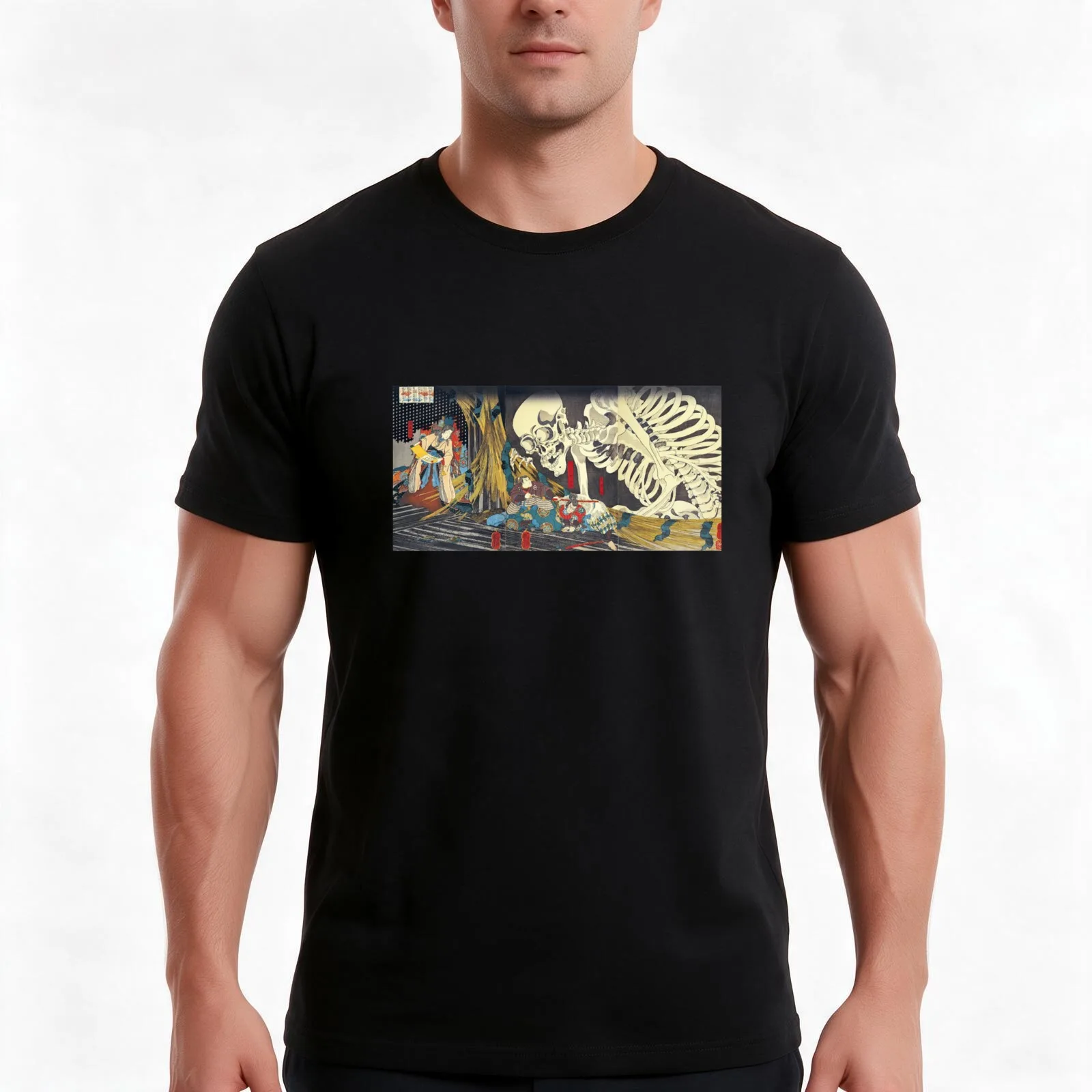 Utagawa Kuniyoshi Takiyasha The Witch And The Skeleton Spectre 1847 T-Shirt, Summer Casual Cotton Tee, Oversized Streetwear Tops