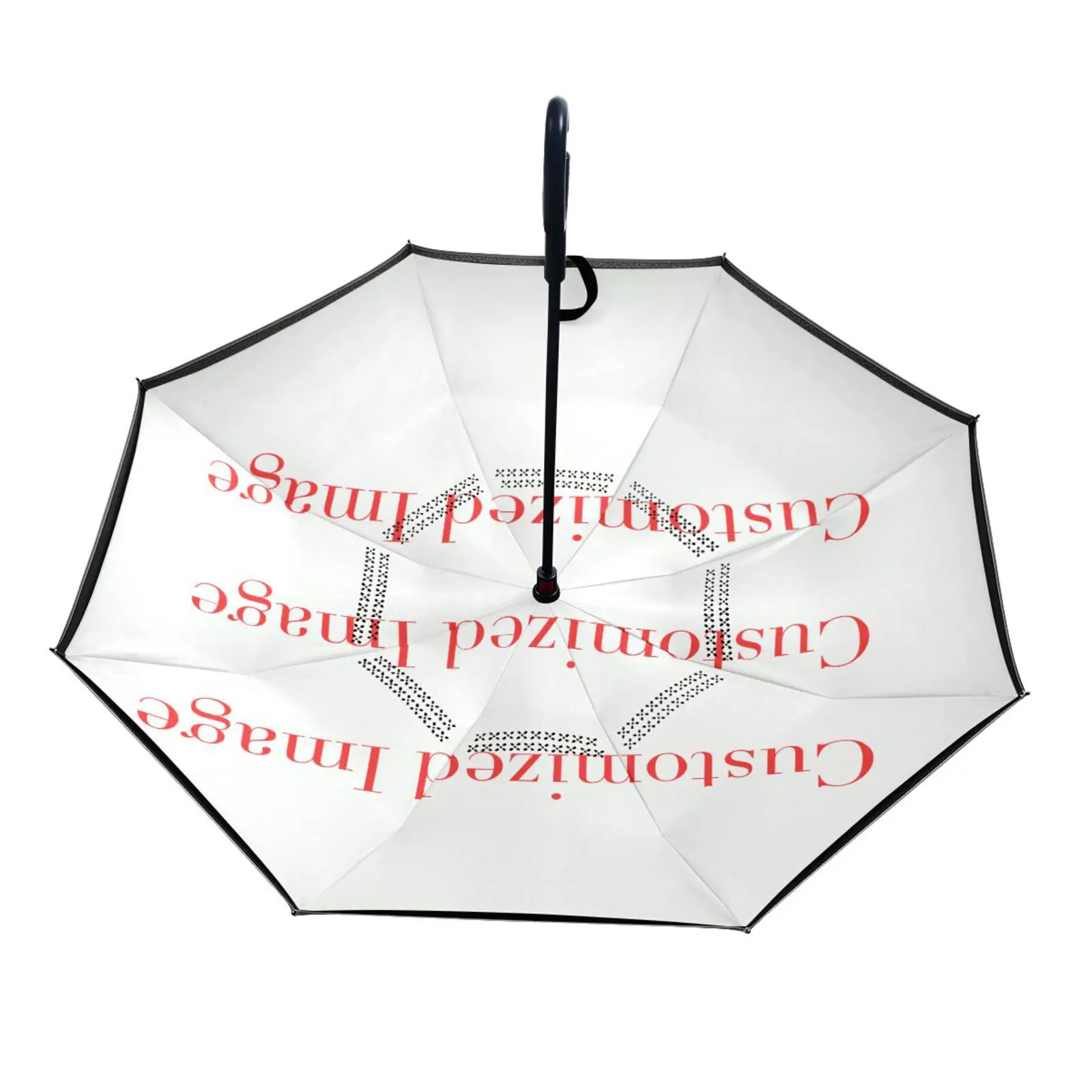 Custom images pattern umbrella with long handle is designed in C comfortable and convenient toHand Grip Waterproof umbrella