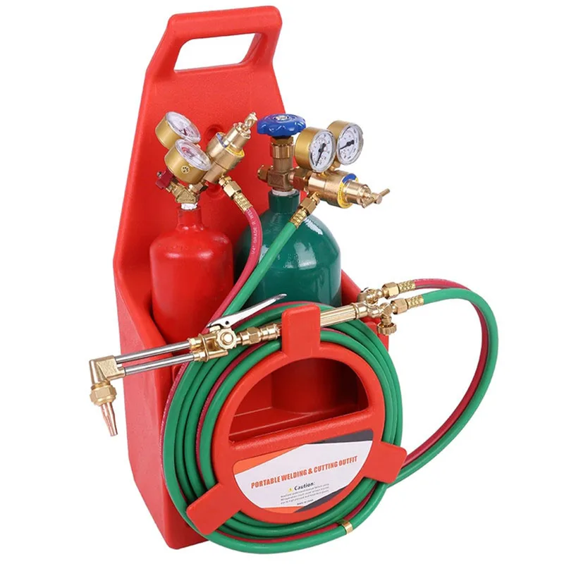 

Professional Oxy Acetylene Welding Cutting Torch Kit Gas Cylinder Basic Equipment Welding and Cutting Set