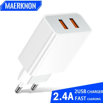 USB şarj 2 port hızlı şarj taşınabilir cep telefonu hızlı şarj 3.0 Samsung Xiaomi 14 için Huawei çift USB duvar adaptörü