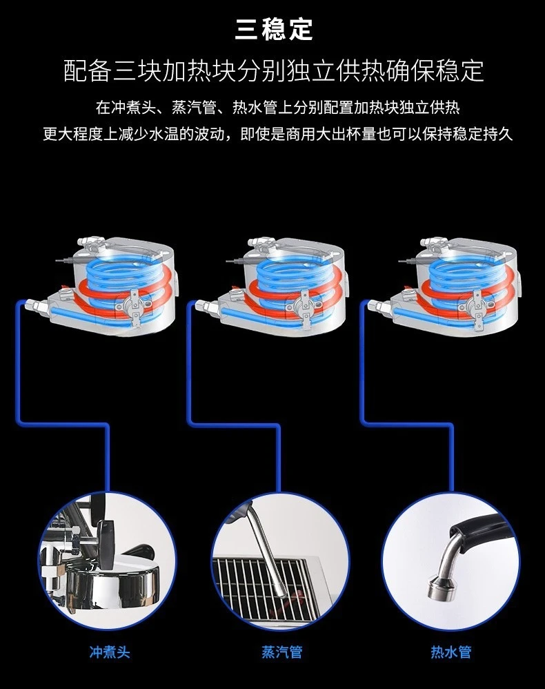 KD-320 Machine à café manuelle maison commerciale professionnelle expresso entièrement semi-automatique vapeur