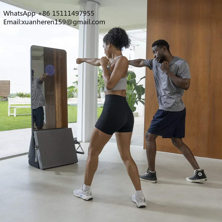 Ai Smart Fitness Mirrors Luxury Full Home Gym with Cable Durable and Simple Style for Indoor Workout and Weight Loss Training