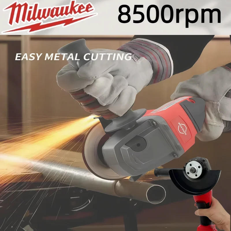 Milwaukee Smerigliatrice angolare senza spazzole 125mm Lucidatrice Macchina da taglio Interruttore a paletta senza blocco Utensili elettrici a batteria