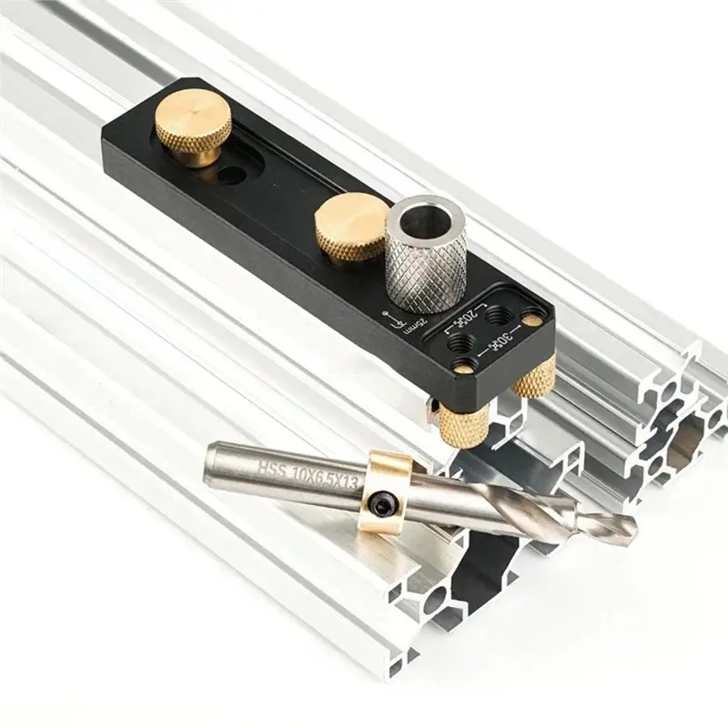ABVJ-Aluminum Profile Drilling Assistant Tool For 2020, 2040, 3030, 3060 Profiles With Jig Guide