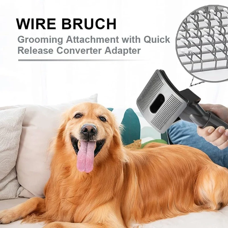 Dog Cat Brush For Grooming For Dyson V7 V8 V10 V11 V15 Absolute Animal Trigger Vacuum Pet Brush With Extension Hose Durable