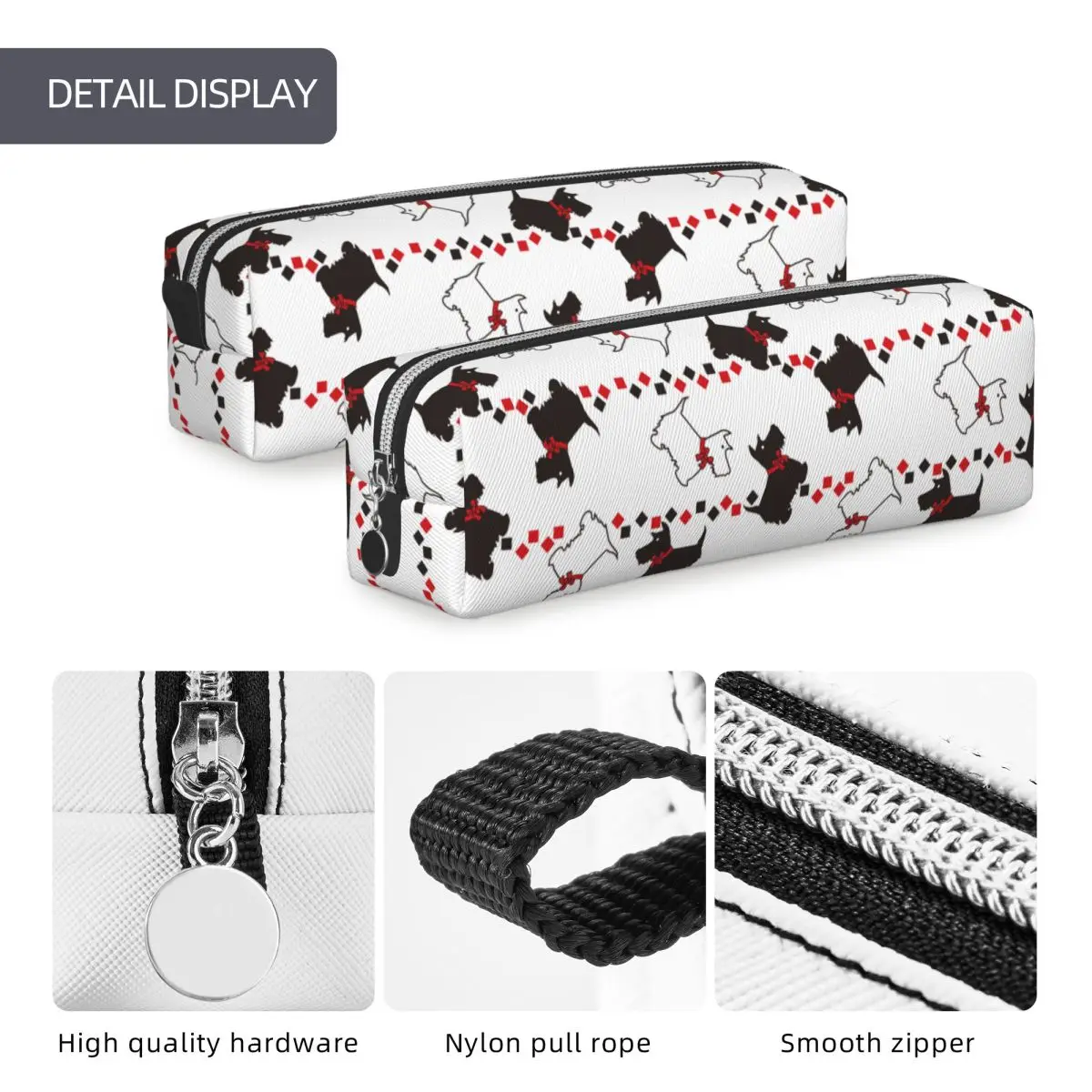 Пеналы для собак Scottie, подарок для животных, любителей собак, сумка для ручек, студенческие большие школьные косметические пеналы для хранения