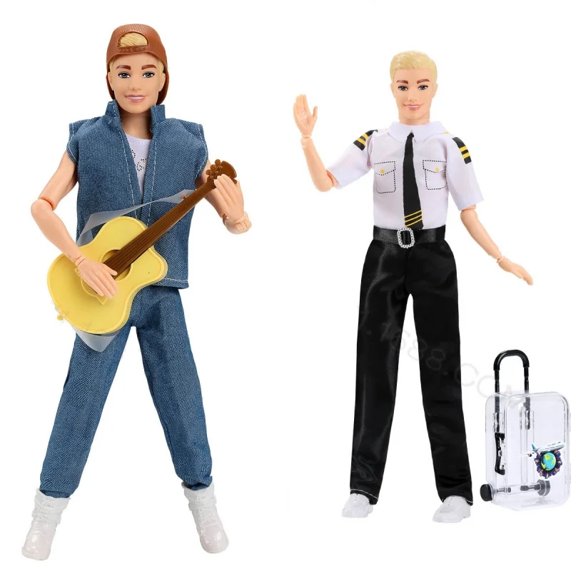 30cm Boy Career Dreamer Doctor Rock Singer Diver 1/6 Couple Doll Boyfriend Ken European Fashion Boy Doll Joint Movable Kids Gift