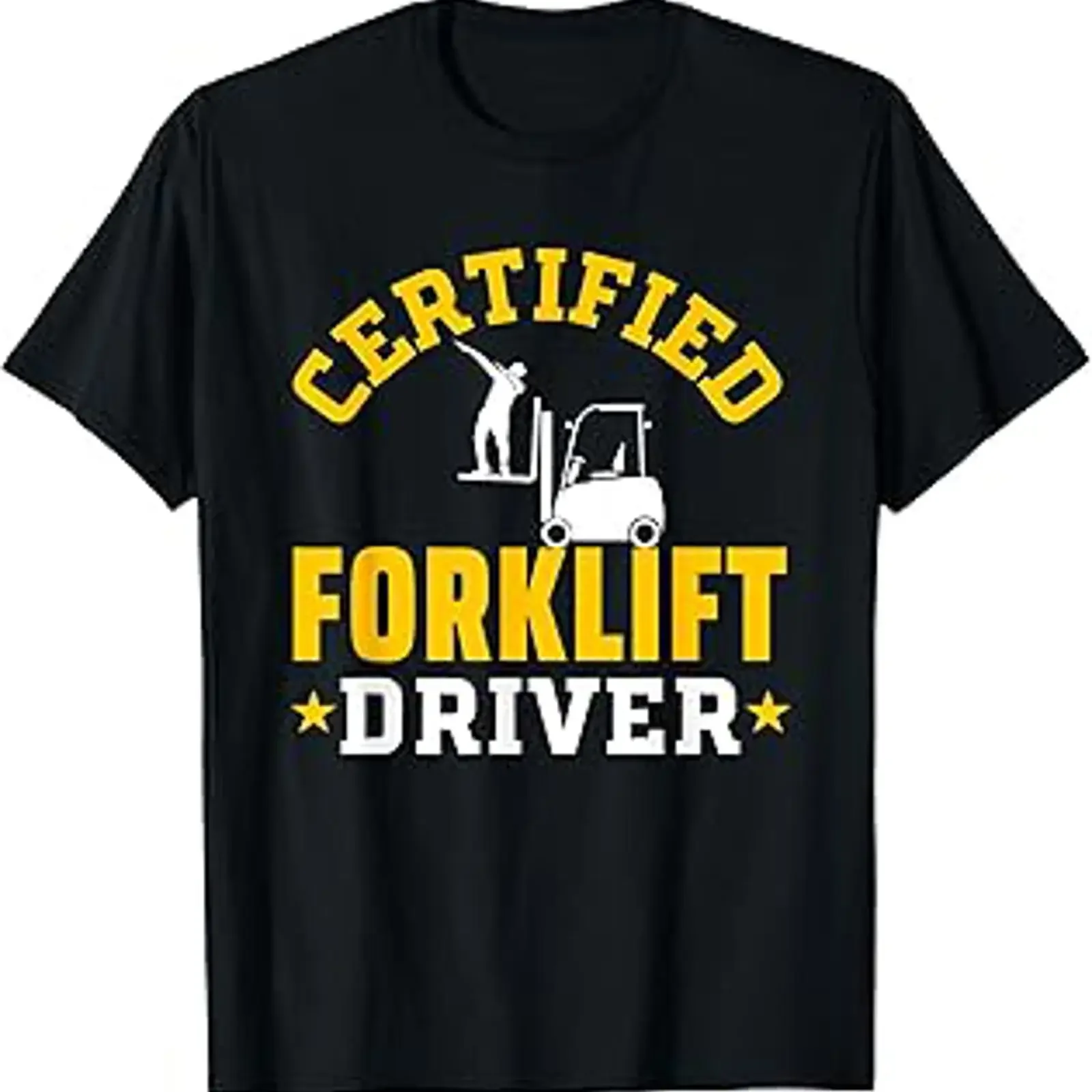 Forklift Operator Accessories Certified Driver T Shirt vintage Washed Breathable graphic Versatile streetwear Soft homme