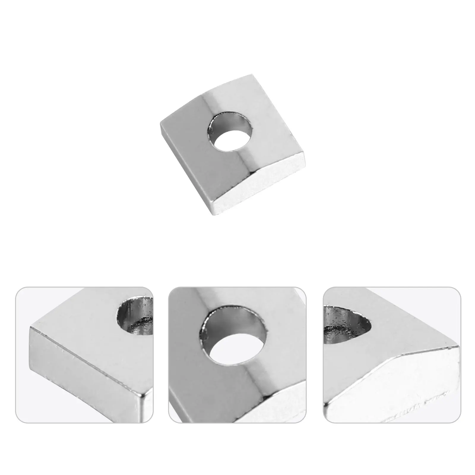 

2 Sets Electric Guitar Accessories Locking Nut Clamps with Screws Cap Musical Instrument Parts Metal Block