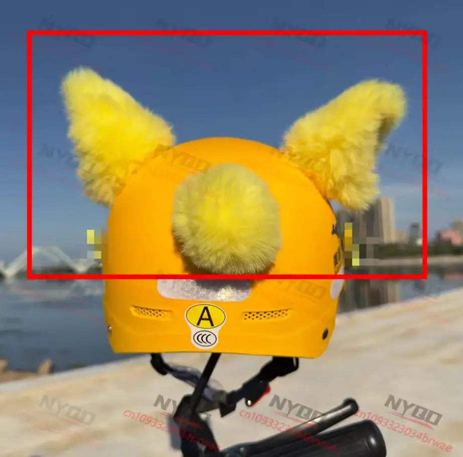 Motorcycle Helmet Animals Cat Ears Decorations YELLOW Ear Accessories for Ski Electric Scooter Helmets Cascos Para Moto