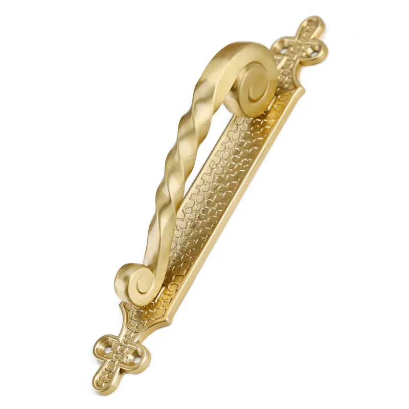 European Retro Door Handle, Glass Door Brass Door Handle in Banquet Hall