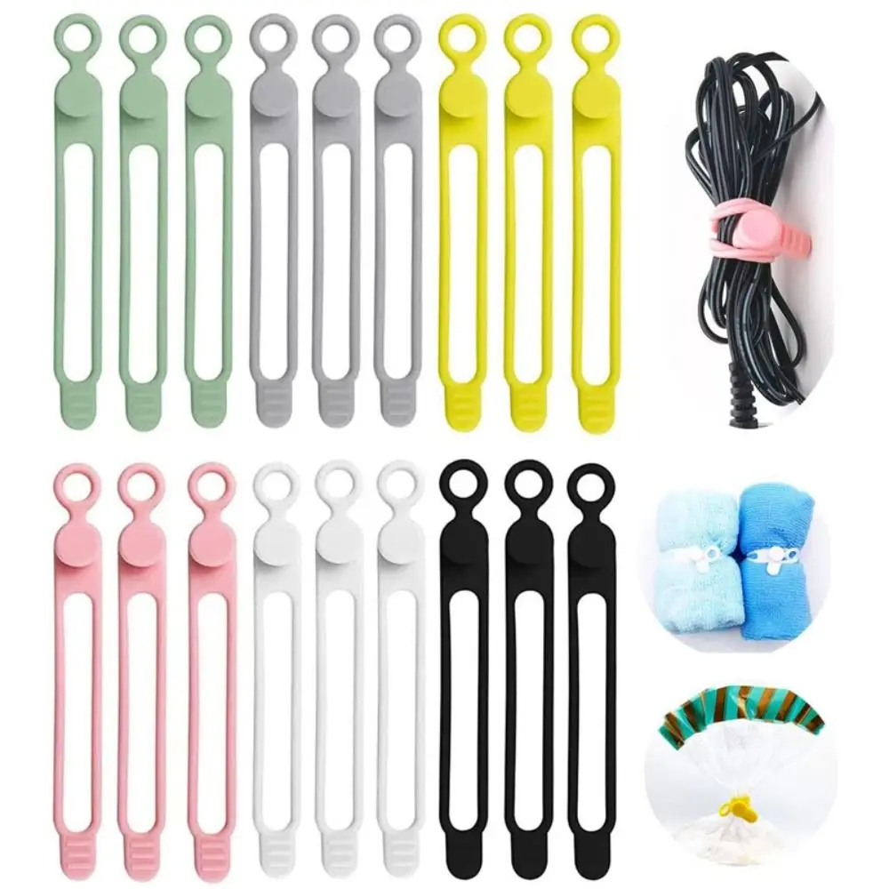 Desktop Organizer Sundries Manager Winder Wrap Cord Organizer Straps Cable Fixing Straps Bundling Organizer Reusable Cable Ties