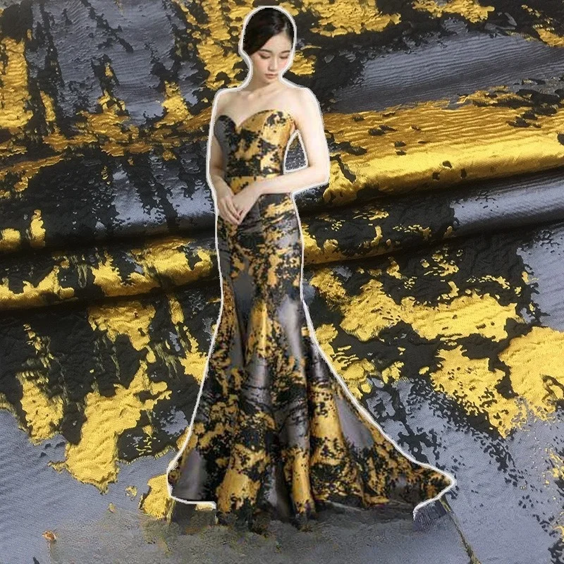 

Yarn-dyed graffiti jacquard dress fabric trench coat suit material