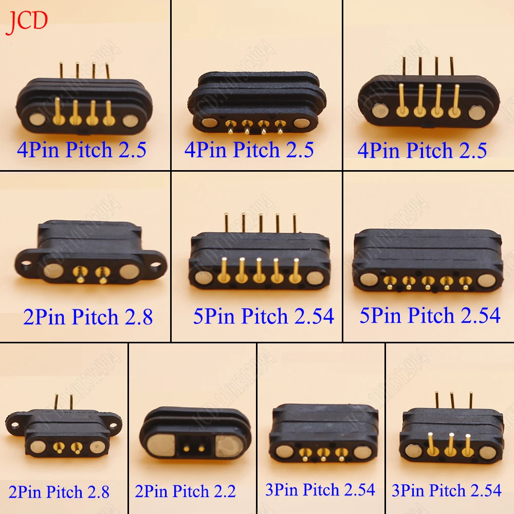 1 Pair Magnetic Pogo Pin Connector 2/3/4/5Pin Pitch 2.2/2.5/2.54/2.8mm Spring Loaded Pogopin Male Female Contact Strip