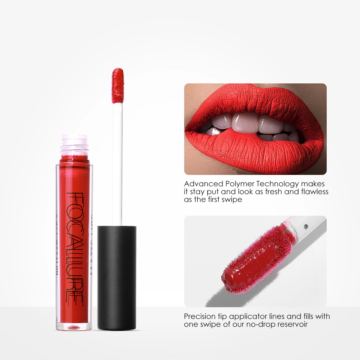 FOCALLURE Waterproof Lip Gloss Matte Velvet Long Lasting Nude antiaderente Cup rossetto liquido donne labbra cosmetici per il trucco