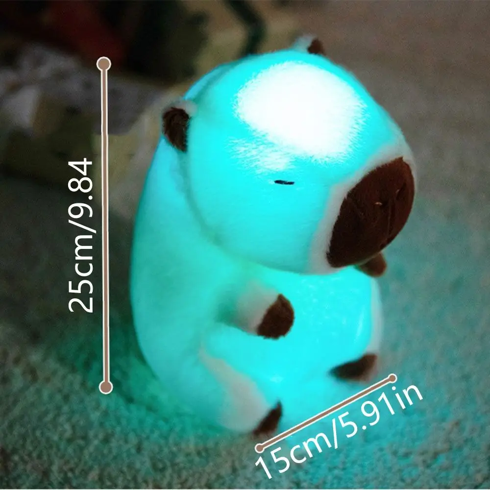 Capibara illuminato luminoso Peluche Luce soffusa Comodo al tatto LED Capibara Peluche Texture soffice Delicato sulla pelle