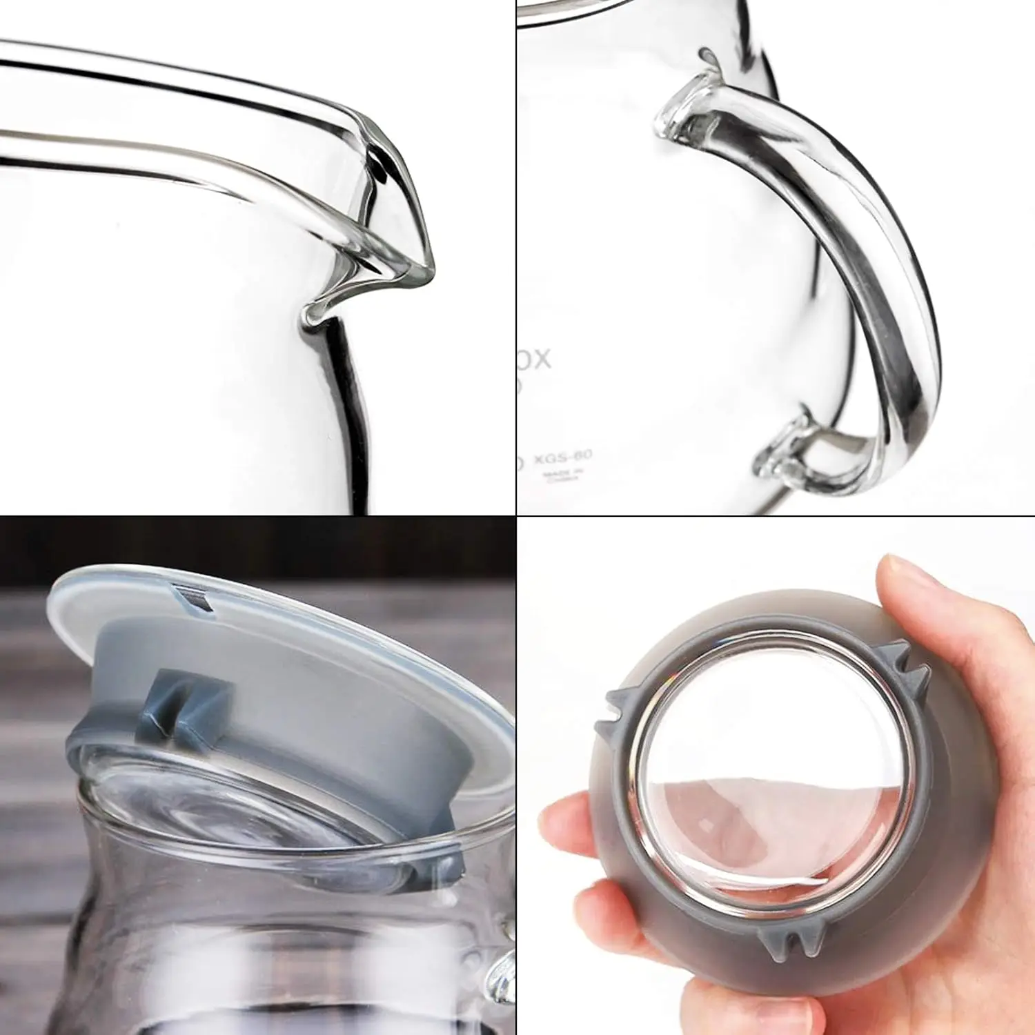 350/600ml Glass Coffee Bottle Coffee Server with Lid Heat-Resistant Suitable for Drip Coffee Maker Pot Perfect Tool for Baristas