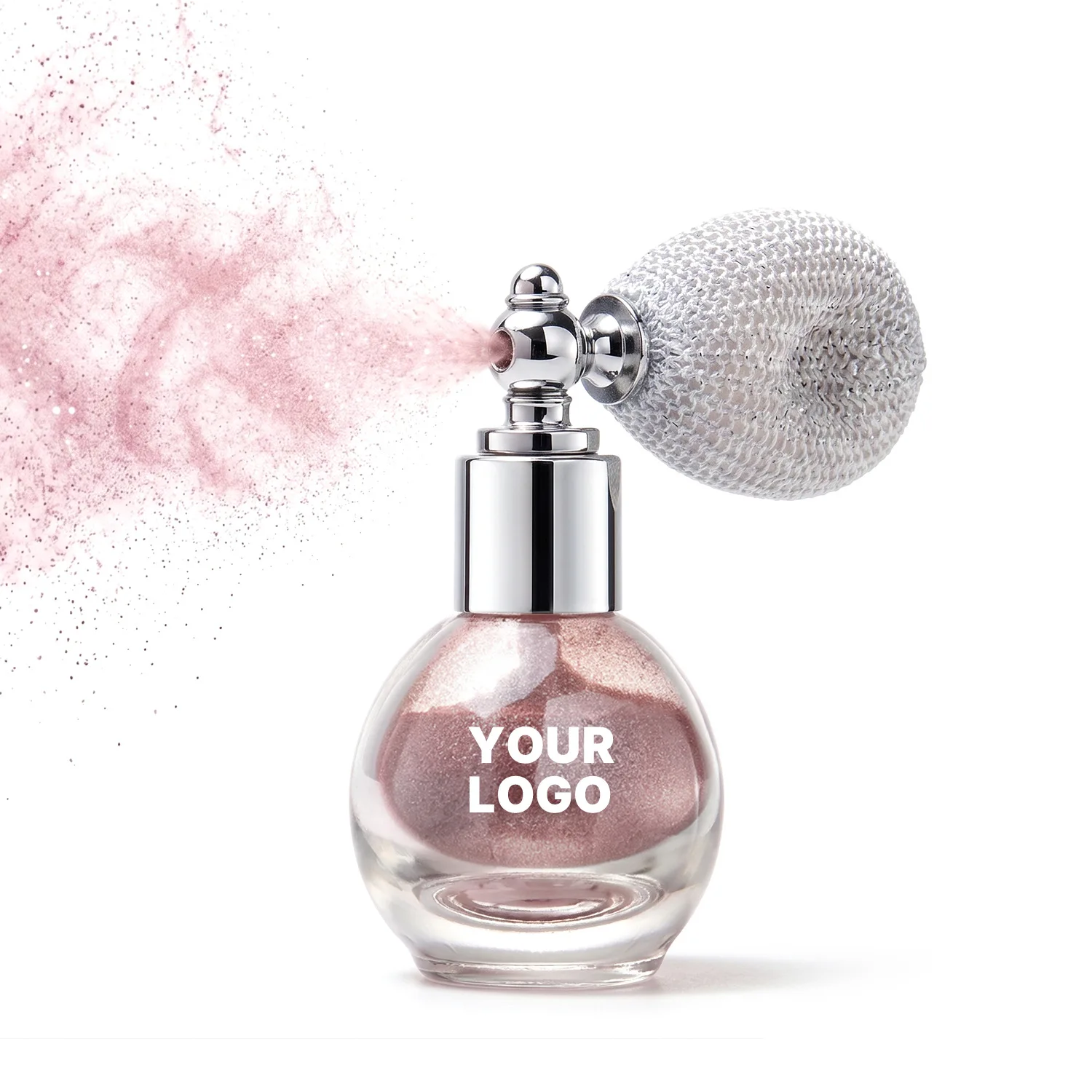 

Highlighter Powder Spray Face Body Glitter Glow Illuminator Makeup High Gloss Bronzer Highlighter Vegan Private Label 10pcs
