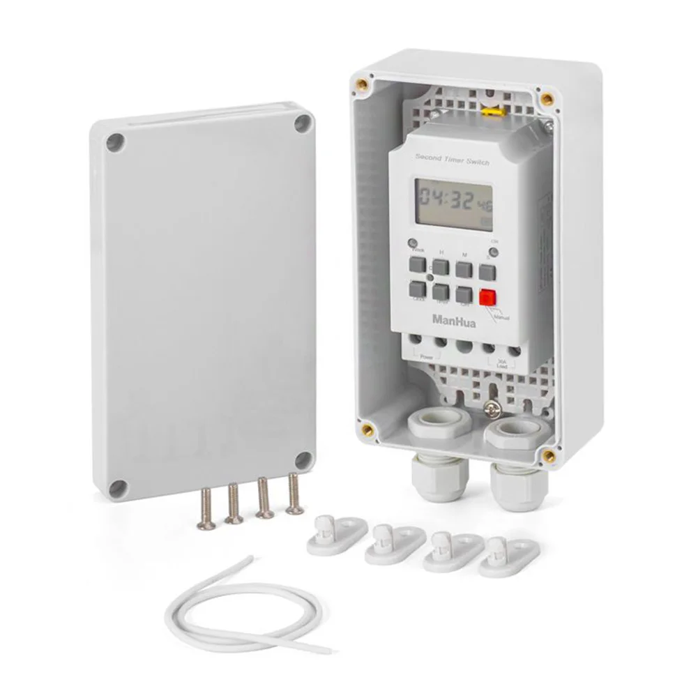 230VAC 30A Digital Timer with IP65 Rating for Scheduled Power Activation and Deactivation in Industrial and Outdoor Environments